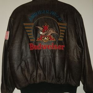 Excelled Anheuser-Busch leather jacket vintage